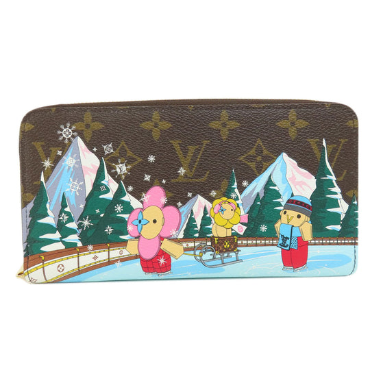 LOUIS VUITTON Long Wallet Purse M82614 Monogram canvas Brown Zippy Wallet Vivienne Monogram