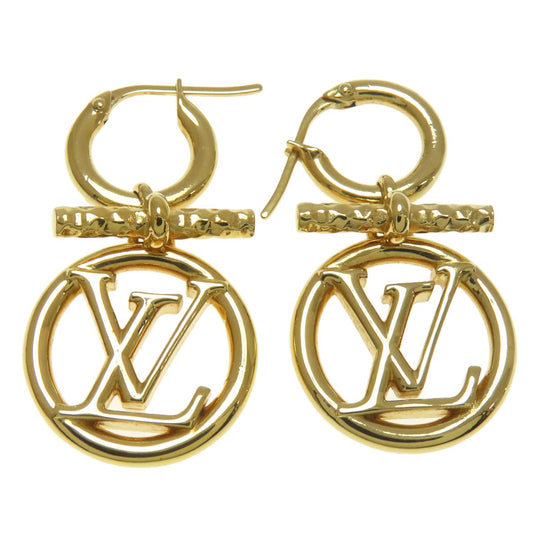 LOUIS VUITTON Pierce M00613 metallic gold Bookle Dreille Baby Louise Women Used Authentic