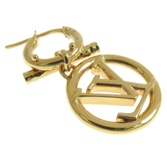 LOUIS VUITTON Pierce M00613 metallic gold Bookle Dreille Baby Louise Women Used Authentic
