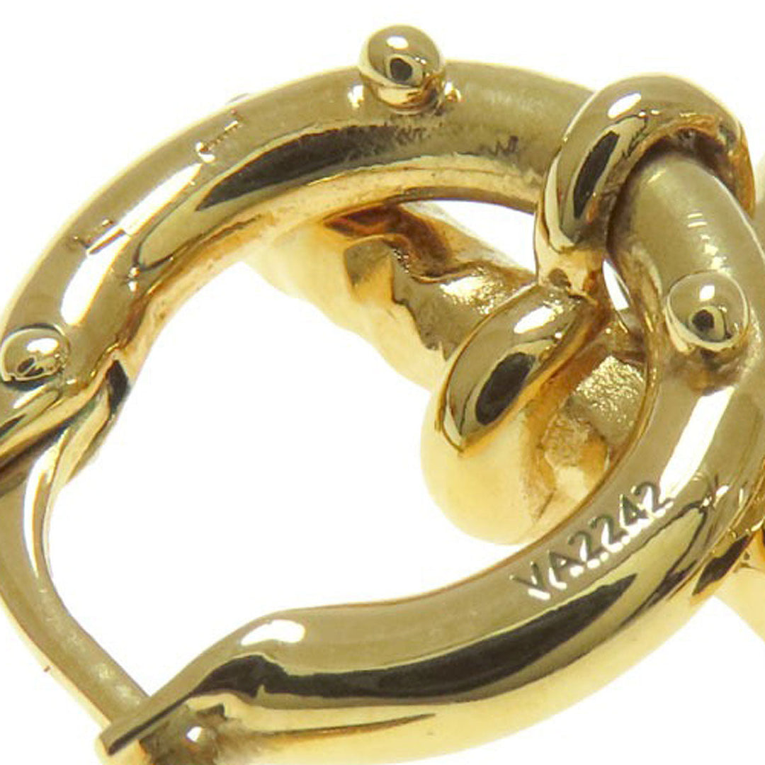 LOUIS VUITTON Pierce M00613 metallic gold Bookle Dreille Baby Louise Women Used Authentic