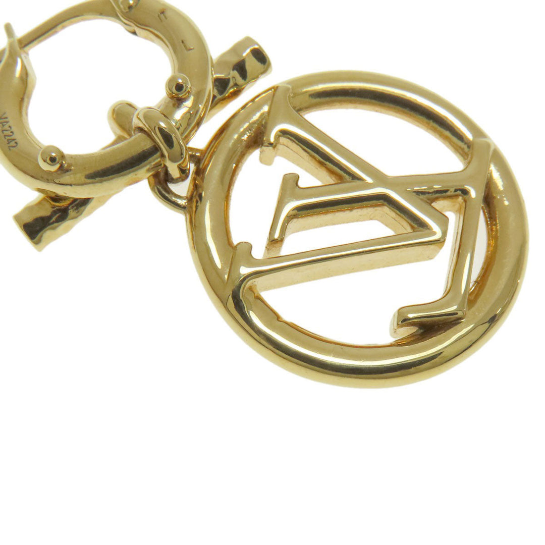 LOUIS VUITTON Pierce M00613 metallic gold Bookle Dreille Baby Louise Women Used Authentic