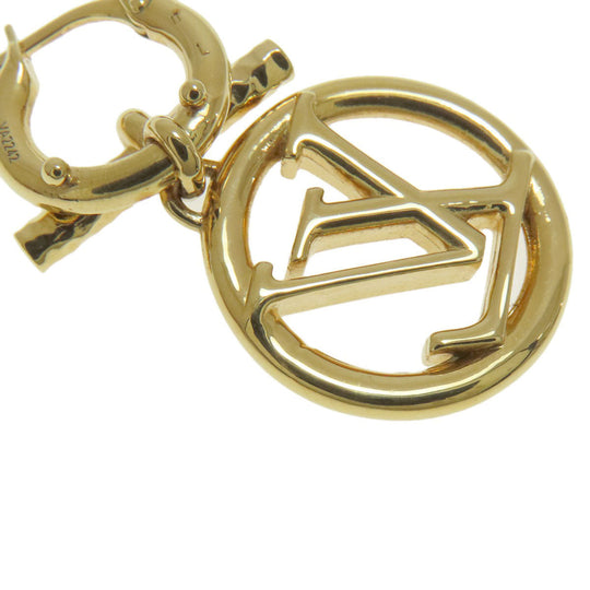 LOUIS VUITTON Pierce M00613 metallic gold Bookle Dreille Baby Louise Women Used Authentic