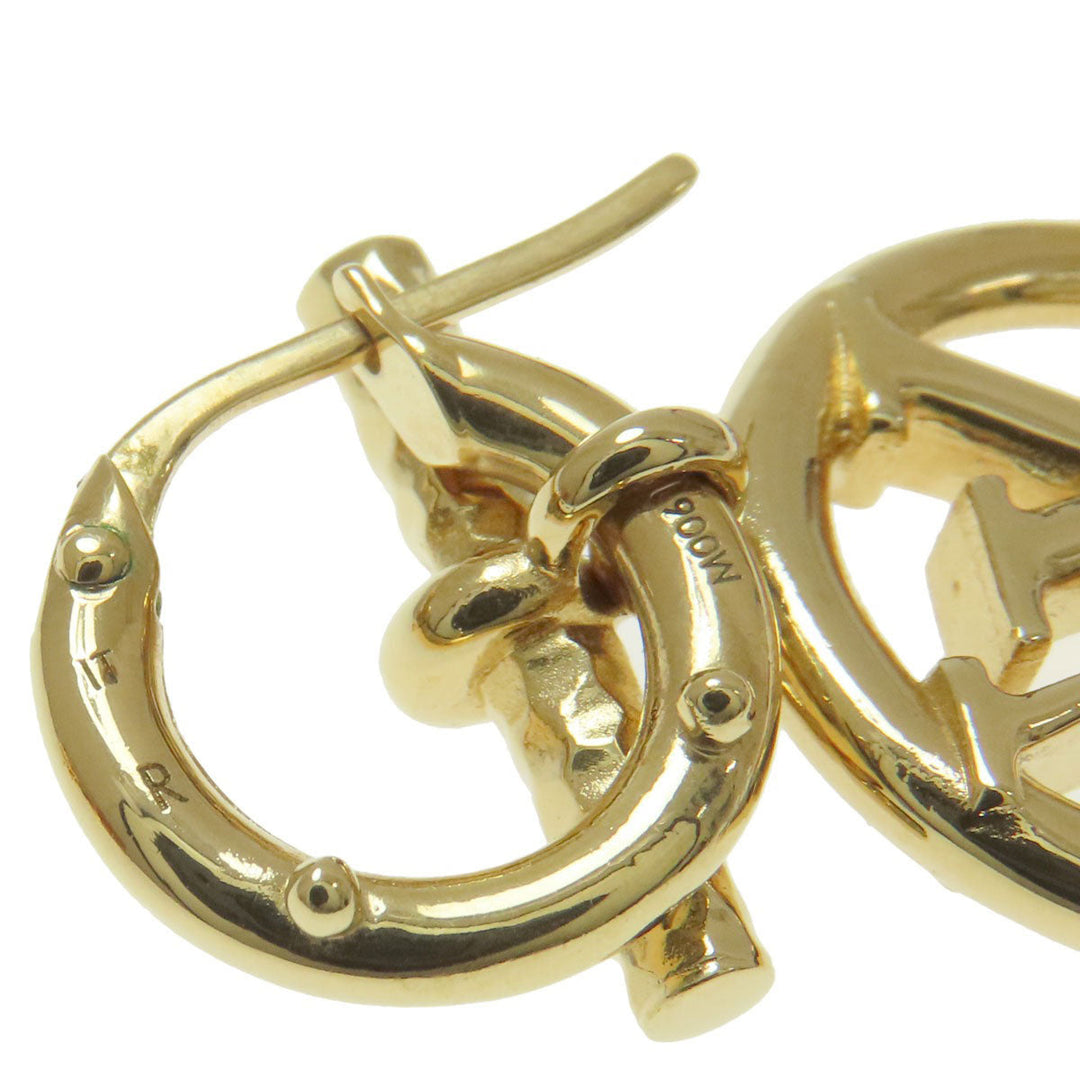 LOUIS VUITTON Pierce M00613 metallic gold Bookle Dreille Baby Louise Women Used Authentic