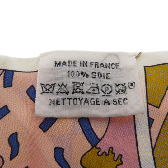 HERMES scarf silk white Twilly Women Used Authentic
