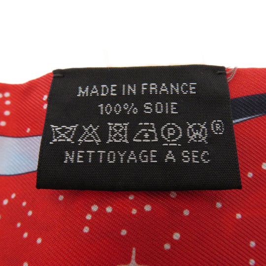 HERMES scarf silk Red Twilly Women Used Authentic