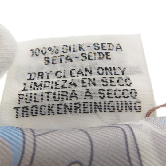 HERMES scarf silk Brown Twilly Women Used Authentic