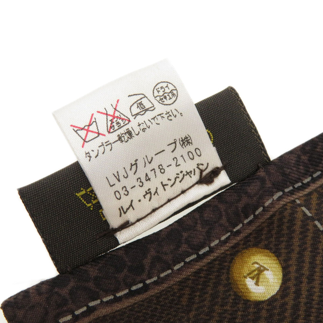 LOUIS VUITTON scarf M72396 silk Brown Bando New Denim Women Used Authentic