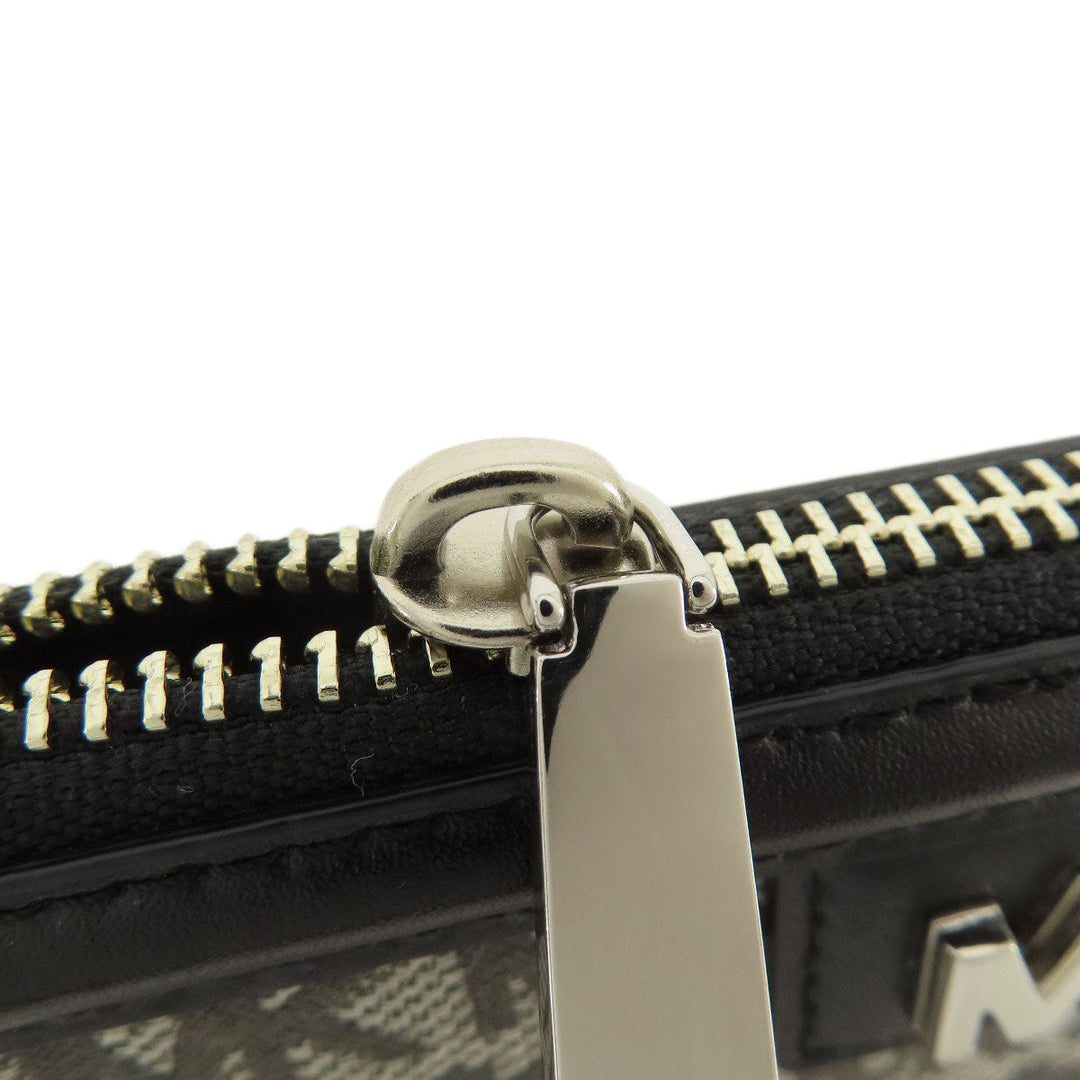 MICHAEL KORS Shoulder Bag canvas black MK signature Women Used Authentic