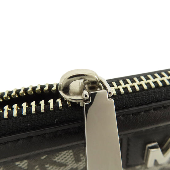 MICHAEL KORS Shoulder Bag canvas black MK signature Women Used Authentic