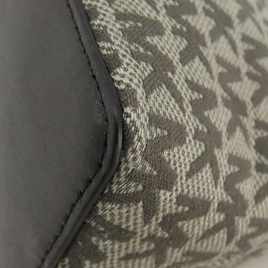 MICHAEL KORS Shoulder Bag canvas black MK signature Women Used Authentic