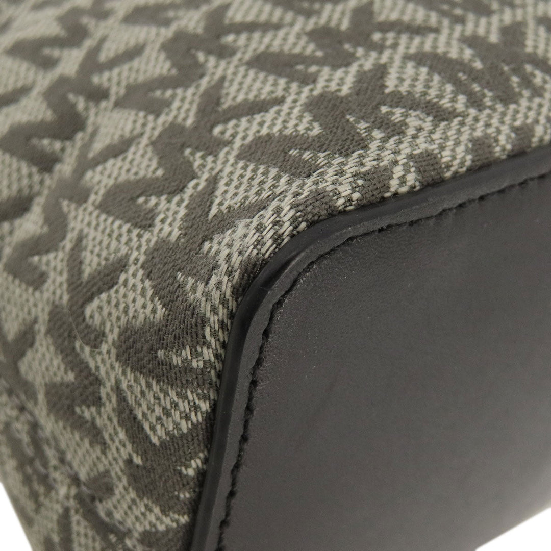 MICHAEL KORS Shoulder Bag canvas black MK signature Women Used Authentic