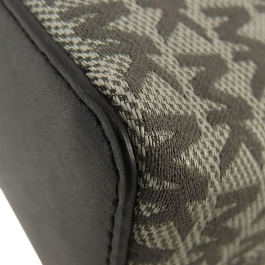 MICHAEL KORS Shoulder Bag canvas black MK signature Women Used Authentic
