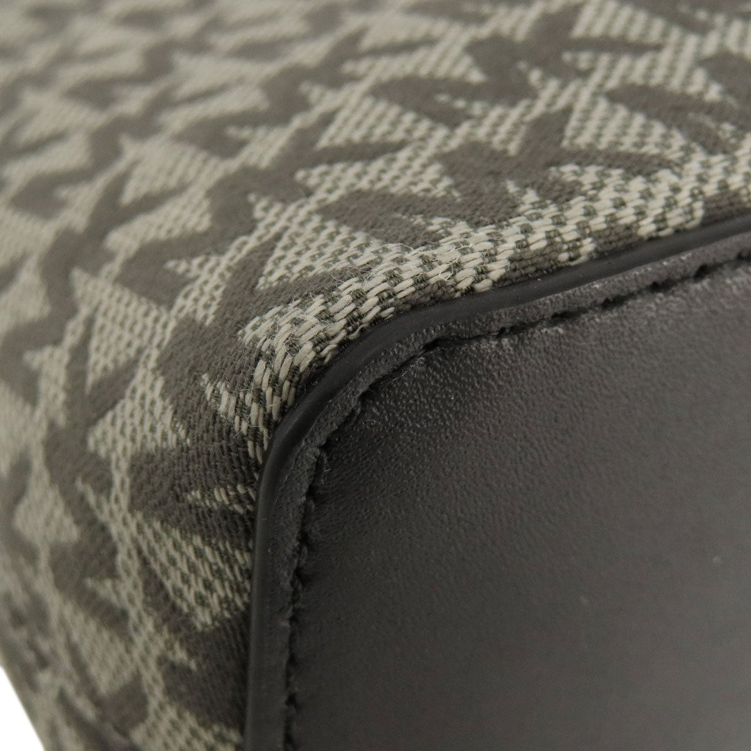 MICHAEL KORS Shoulder Bag canvas black MK signature Women Used Authentic