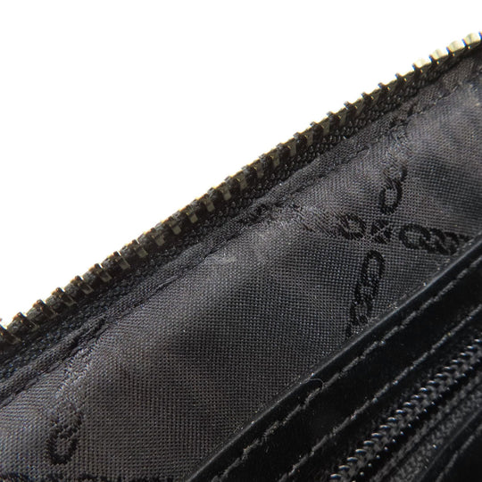 MICHAEL KORS Shoulder Bag canvas black MK signature Women Used Authentic