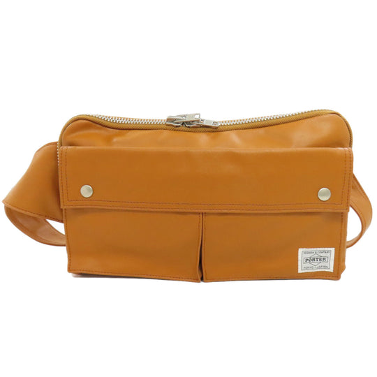 PORTER Sling bag Coated canvas Brown logo
