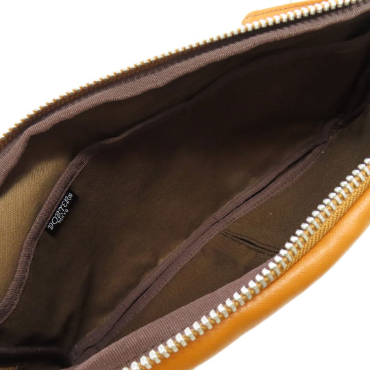 PORTER Sling bag Coated canvas Brown logo