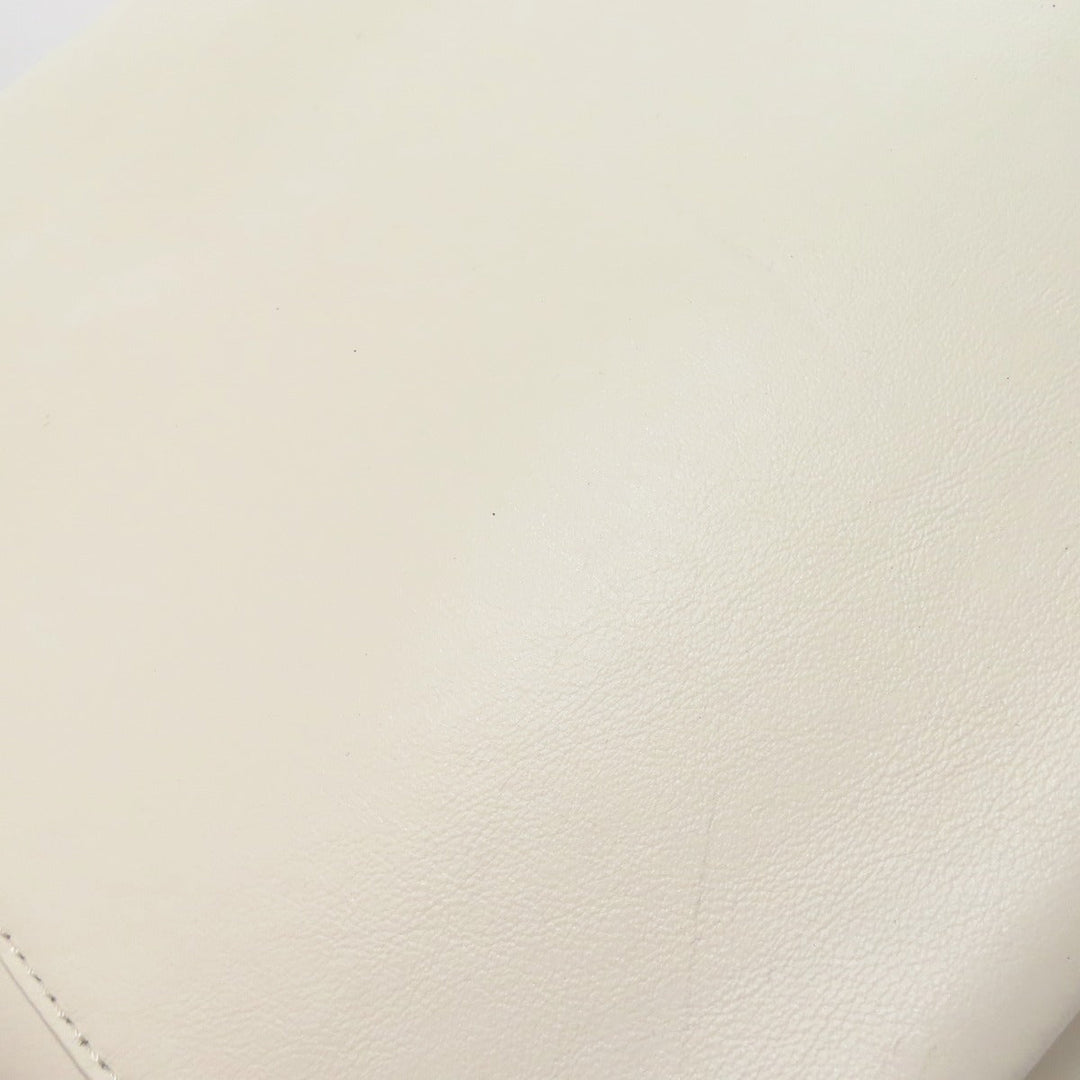COLE HAAN Handbag leather white Collective Satchel 2WAY Women Used Authentic