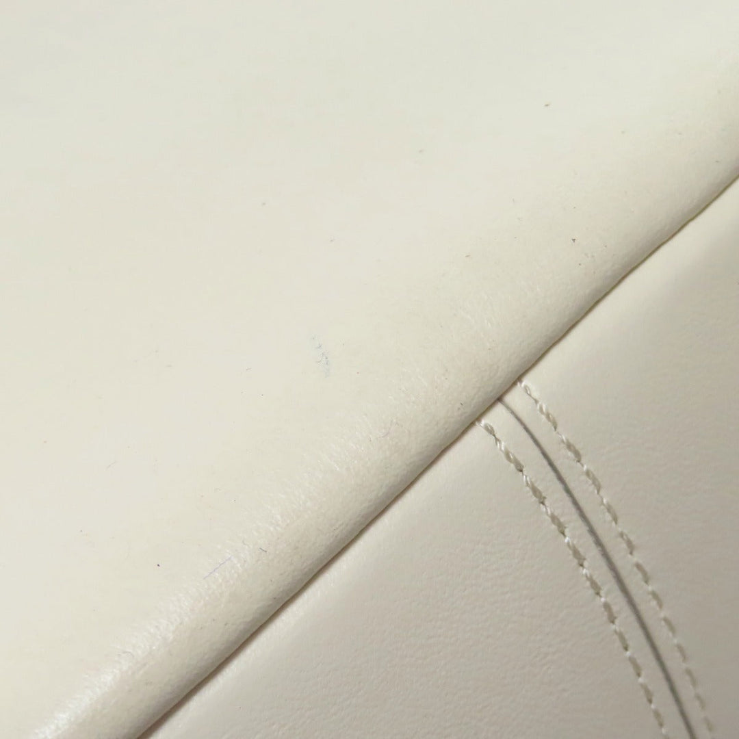 COLE HAAN Handbag leather white Collective Satchel 2WAY Women Used Authentic