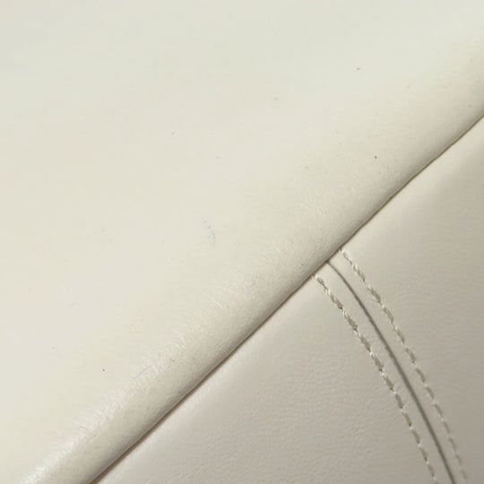 COLE HAAN Handbag leather white Collective Satchel 2WAY Women Used Authentic