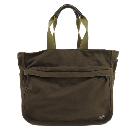 PORTER Tote Bag canvas Brown logo
