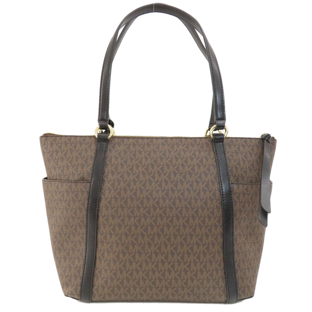 MICHAEL KORS Tote Bag PVC Brown Sullivan Women Used Authentic