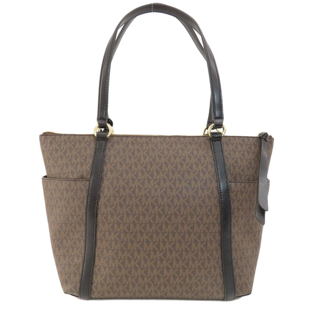 MICHAEL KORS Tote Bag PVC Brown Sullivan Women Used Authentic