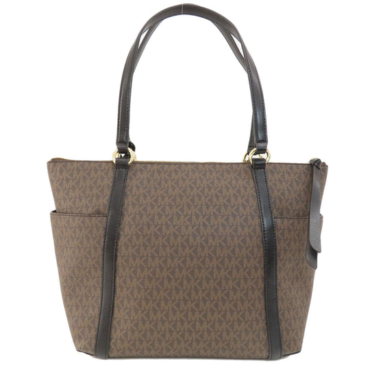 MICHAEL KORS Tote Bag PVC Brown Sullivan Women Used Authentic