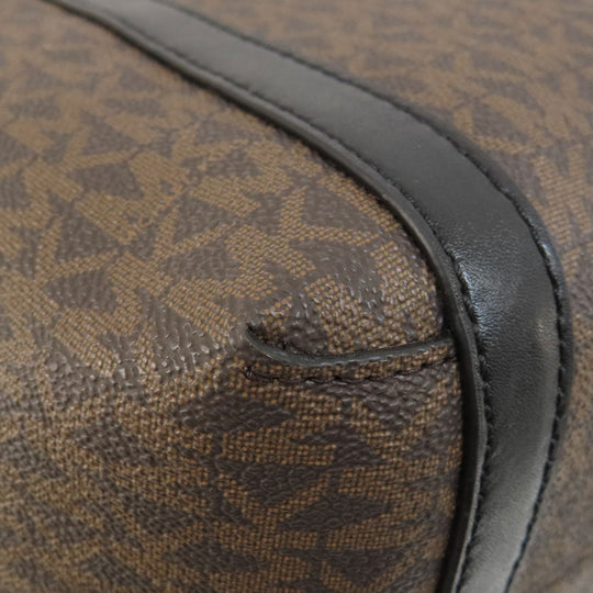 MICHAEL KORS Tote Bag PVC Brown Sullivan Women Used Authentic