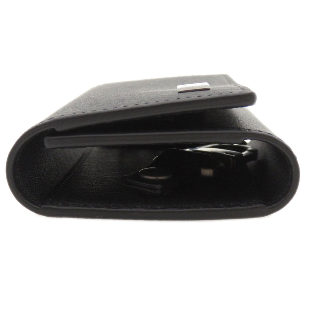 Dunhill Key case Key holder  Calfskin black logoMetal mens Used Authentic