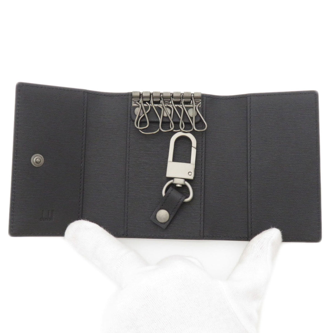 Dunhill Key case Key holder  Calfskin black logoMetal mens Used Authentic