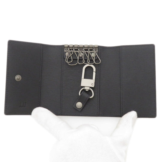 Dunhill Key case Key holder  Calfskin black logoMetal mens Used Authentic
