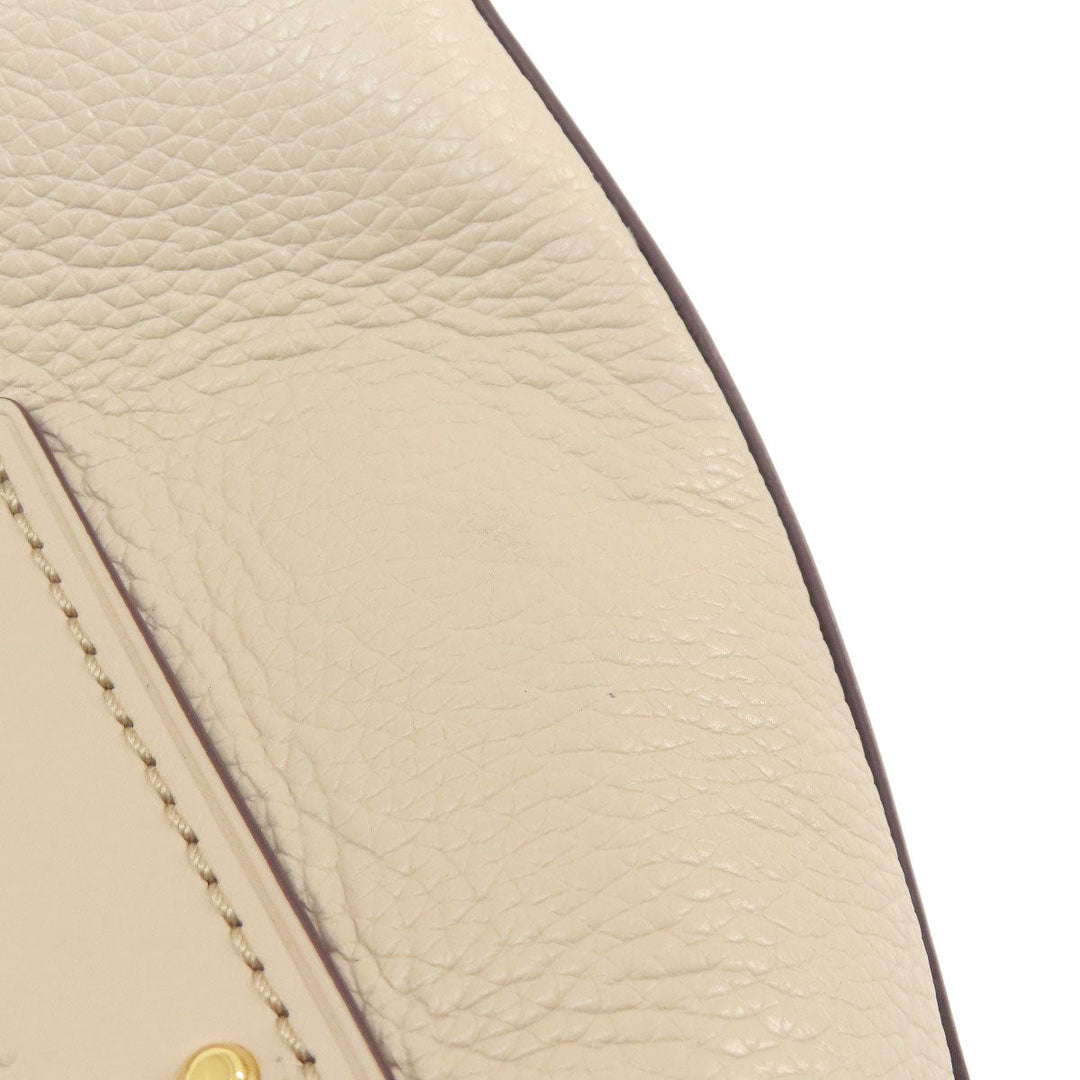 MICHAEL KORS Handbag Leather, Canvas beige 2WAY Women Used Authentic