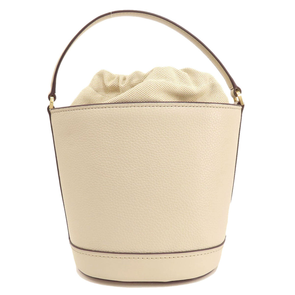 MICHAEL KORS Handbag Leather, Canvas beige 2WAY Women Used Authentic