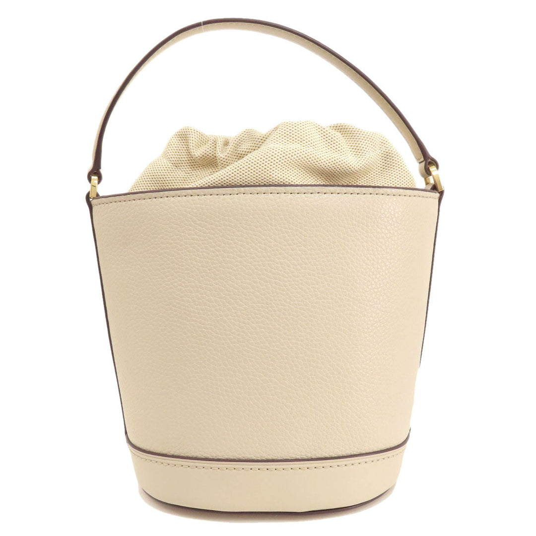 MICHAEL KORS Handbag Leather, Canvas beige 2WAY Women Used Authentic