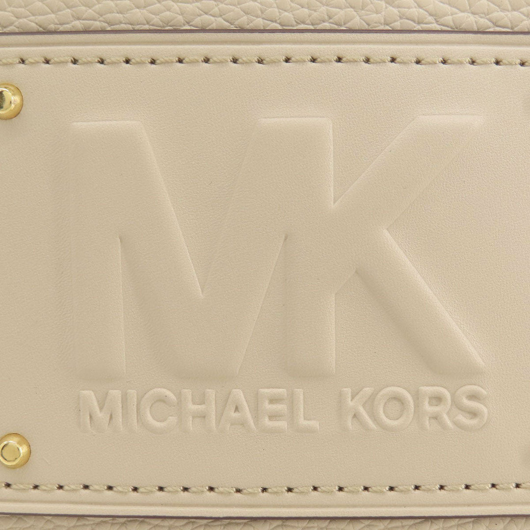 MICHAEL KORS Handbag Leather, Canvas beige 2WAY Women Used Authentic