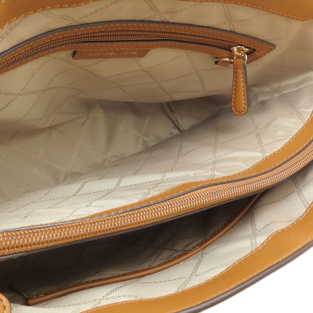 MICHAEL KORS Tote Bag PVC white MK signature Women Used Authentic