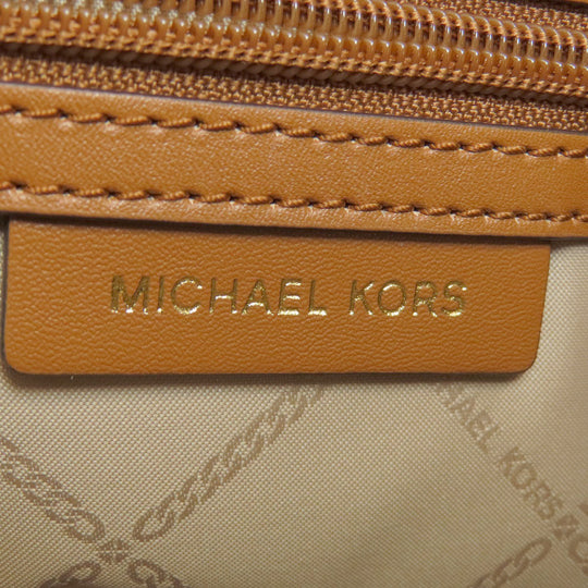 MICHAEL KORS Tote Bag PVC white MK signature Women Used Authentic