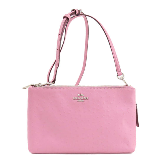 COACH Shoulder Bag F72835 leather pink logo
