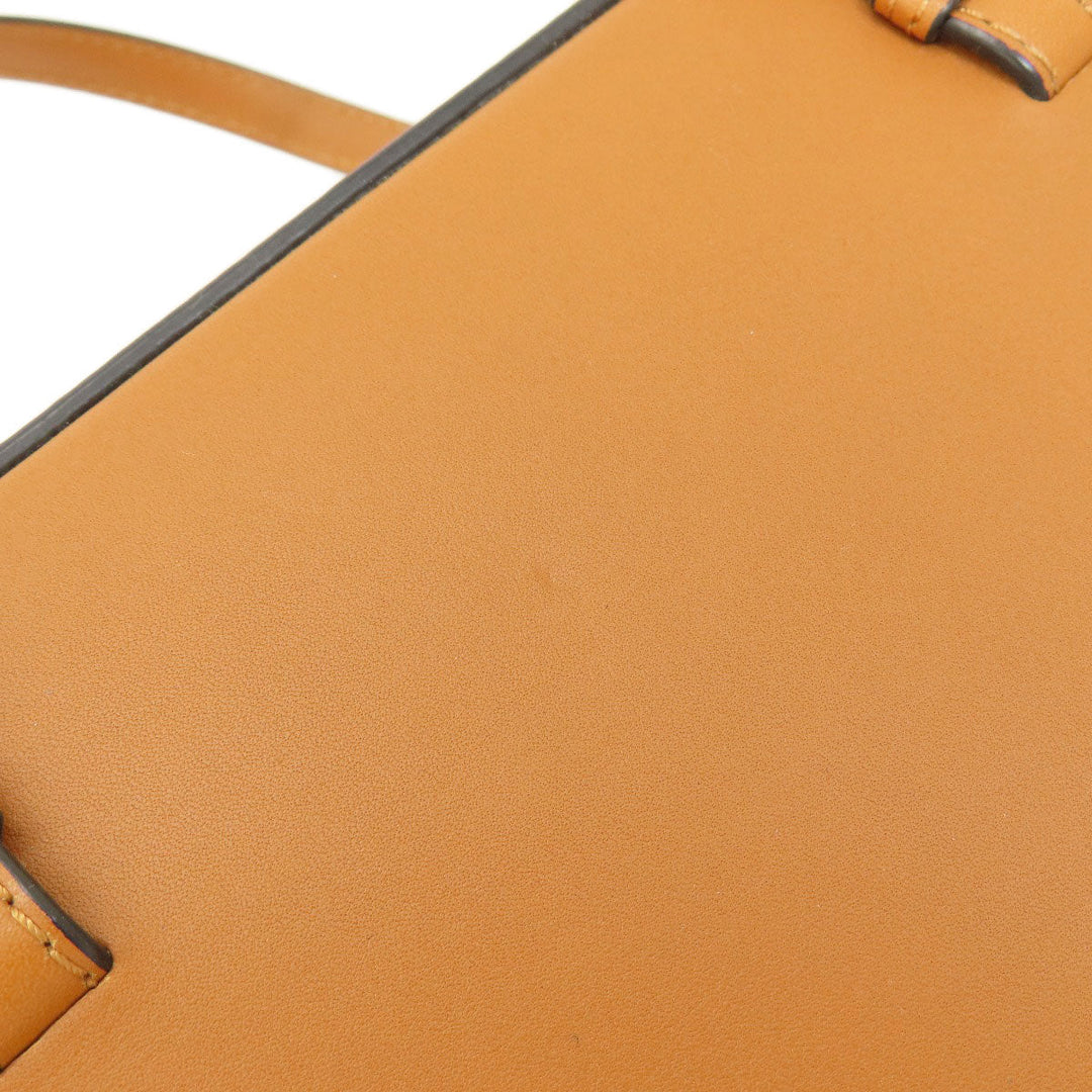 LOEWE Handbag leather Brown Postal bag 2WAY Women Used Authentic