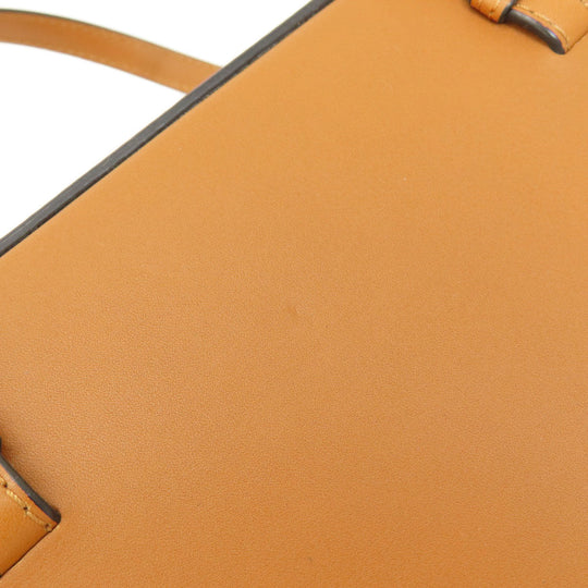 LOEWE Handbag leather Brown Postal bag 2WAY Women Used Authentic