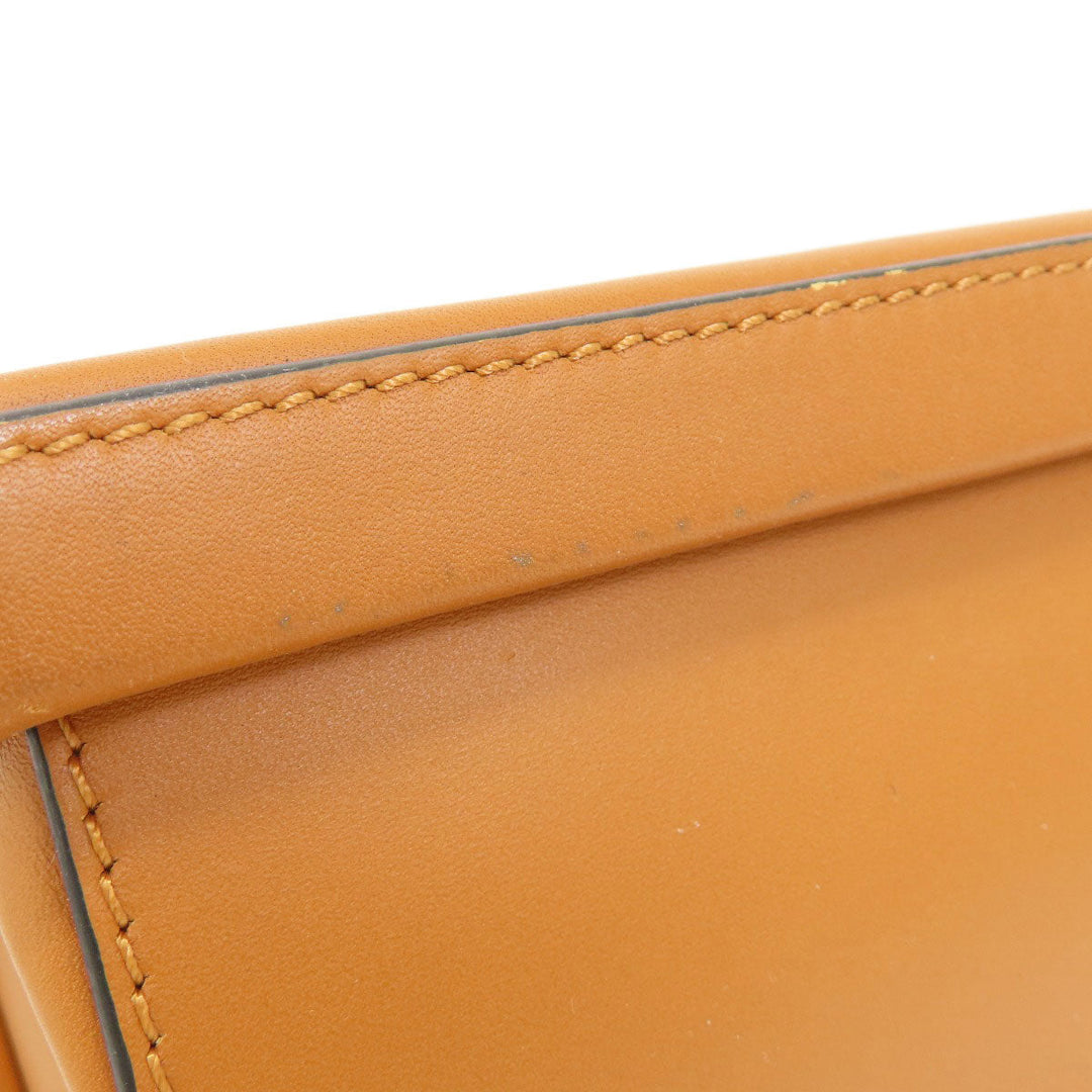 LOEWE Handbag leather Brown Postal bag 2WAY Women Used Authentic