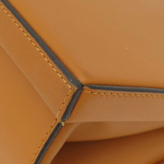 LOEWE Handbag leather Brown Postal bag 2WAY Women Used Authentic