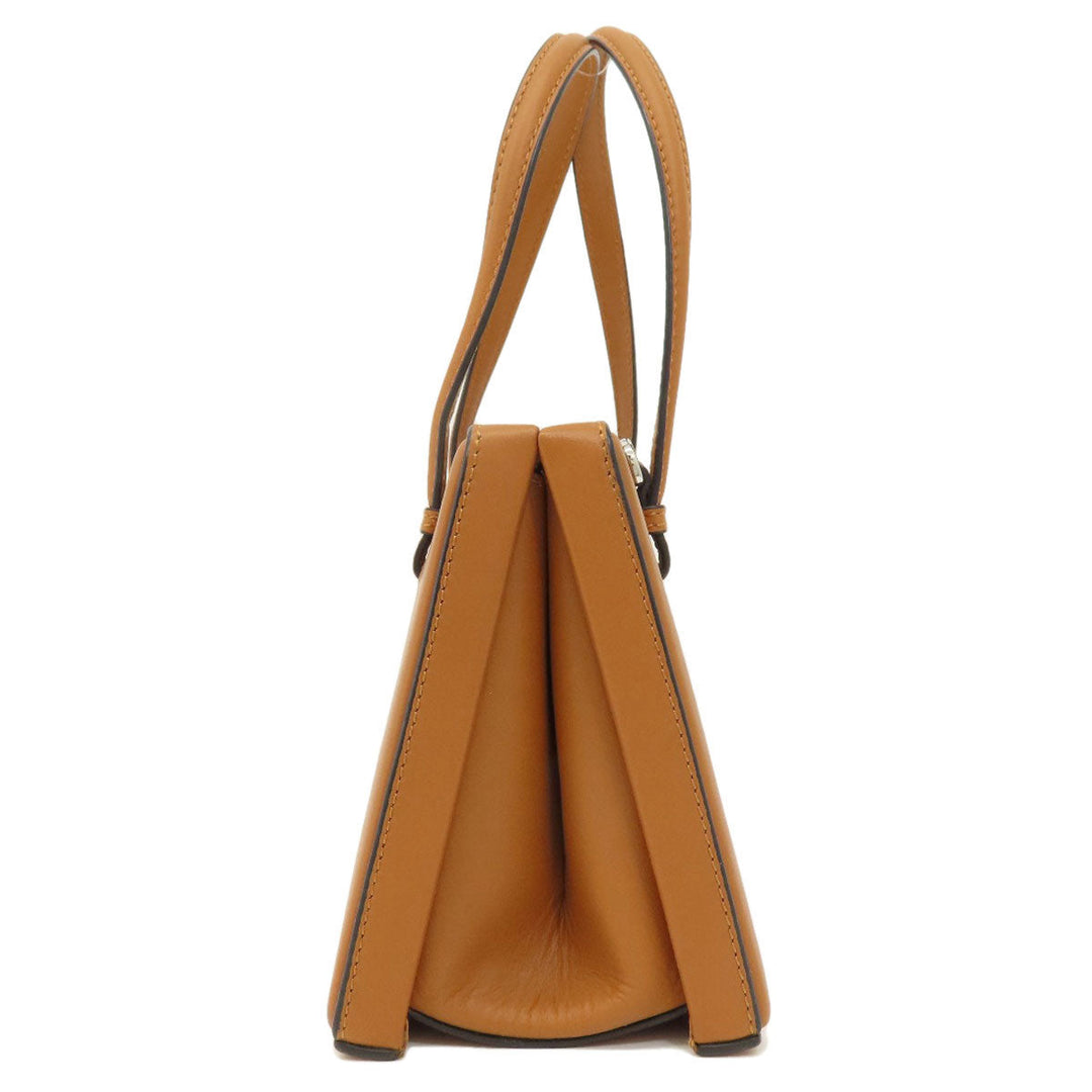 LOEWE Handbag leather Brown Postal bag 2WAY Women Used Authentic