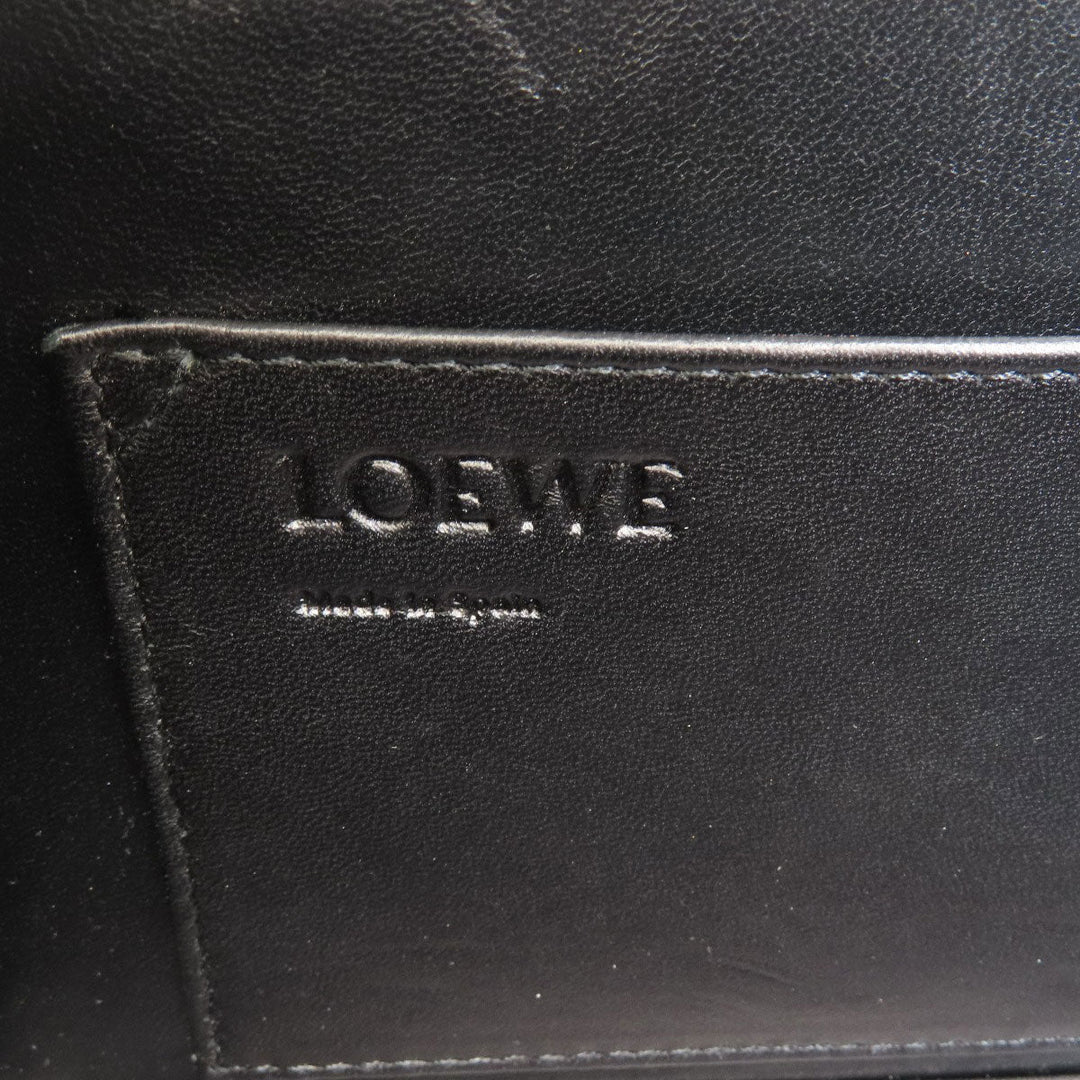 LOEWE Handbag leather Brown Postal bag 2WAY Women Used Authentic