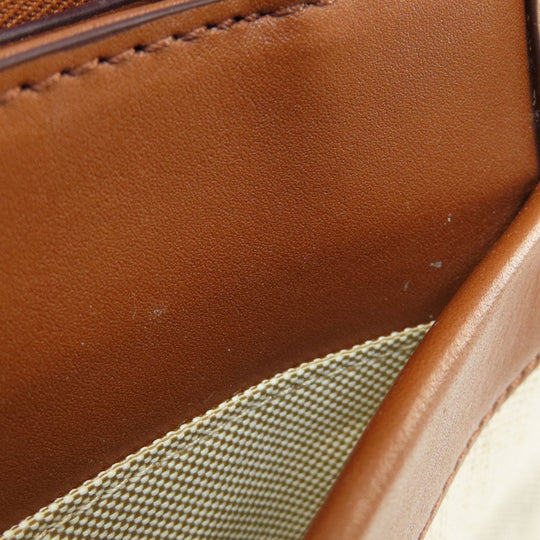 COLE HAAN Handbag Canvas, Leather Brown 2WAY Women Used Authentic
