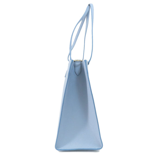 COLE HAAN Tote Bag leather blue 2WAY Women Used Authentic
