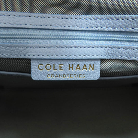 COLE HAAN Tote Bag leather blue 2WAY Women Used Authentic