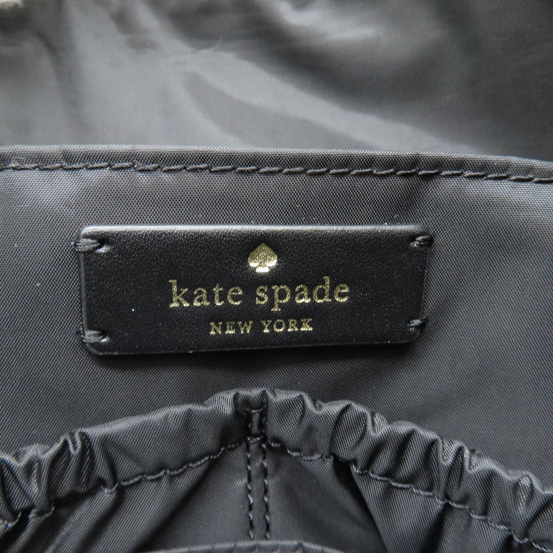 Kate Spade Tote Bag Nylon black logo 2WAY Women Used Authentic