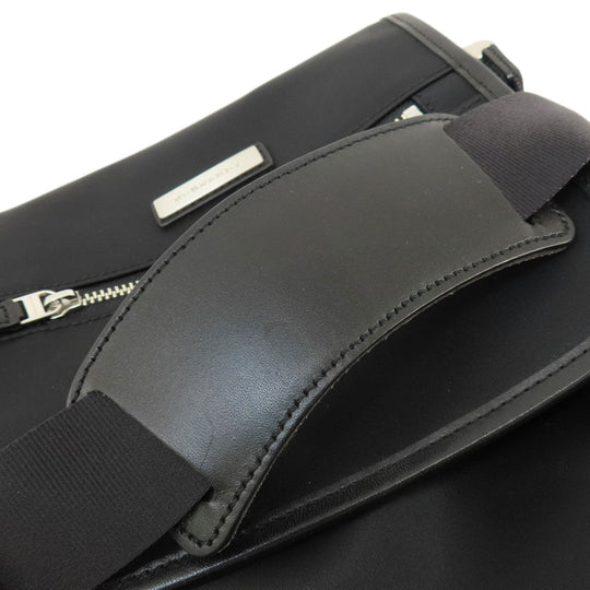 BURBERRY Shoulder Bag Nylon black logo Women Used Authentic