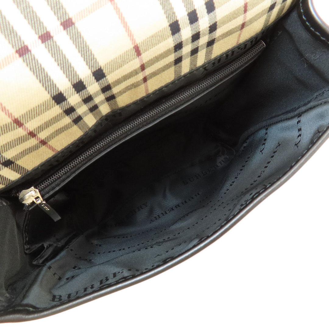 BURBERRY Shoulder Bag Nylon black logo Women Used Authentic
